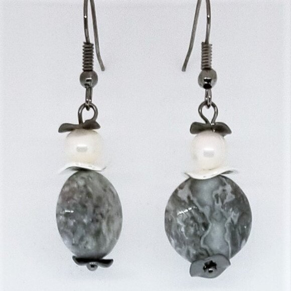 Crazy Lace Agate Earrings - Picture 1 of 1